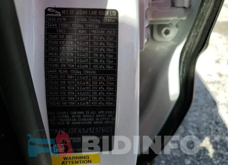 SADFJ2FX1J1Z17603 Photo# 13