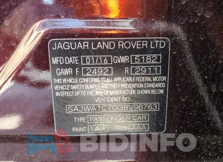 SAJWA1C70G8V96763 Photo# 12