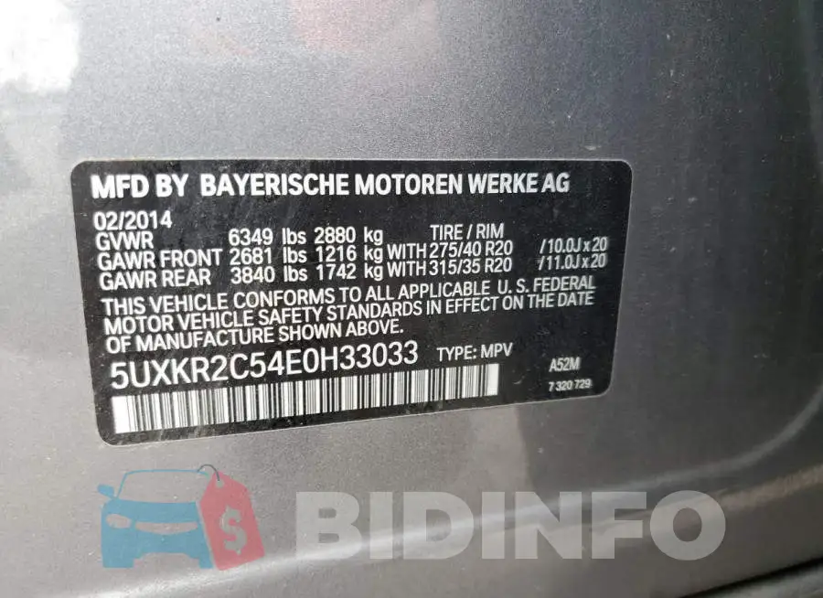 5UXKR2C54E0H33033 Photo# 14