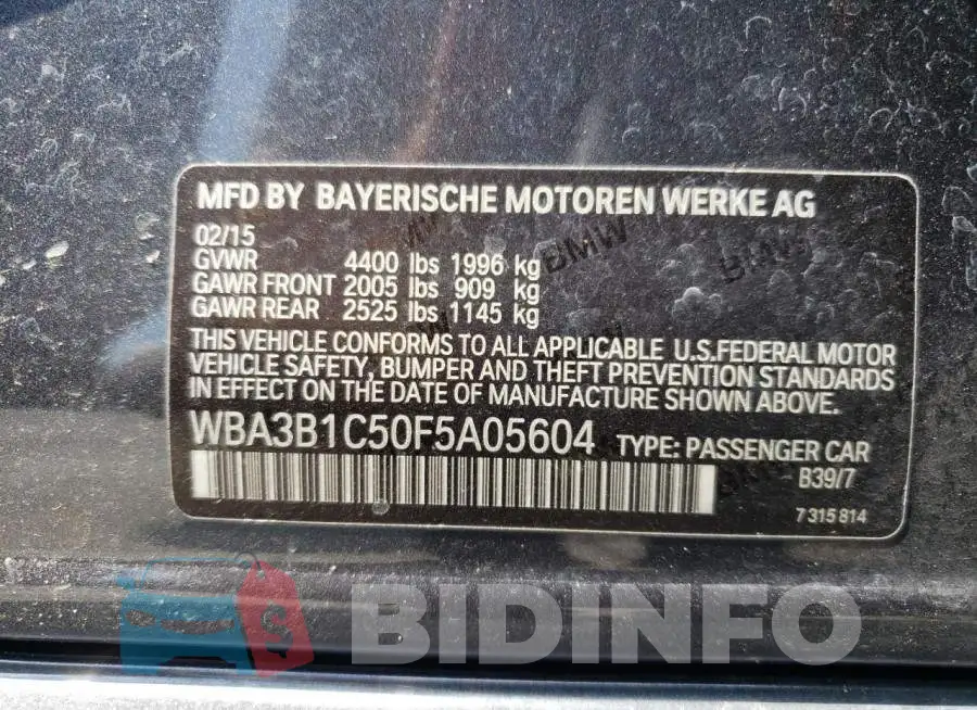 WBA3B1C50F5A05604 Photo# 12