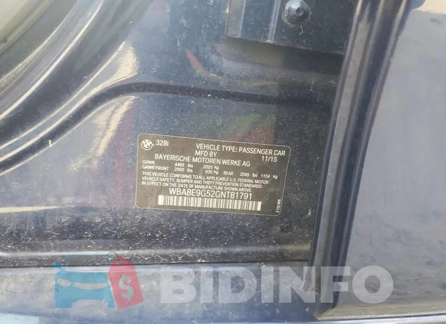 WBA8E9G52GNT81791 Photo# 12