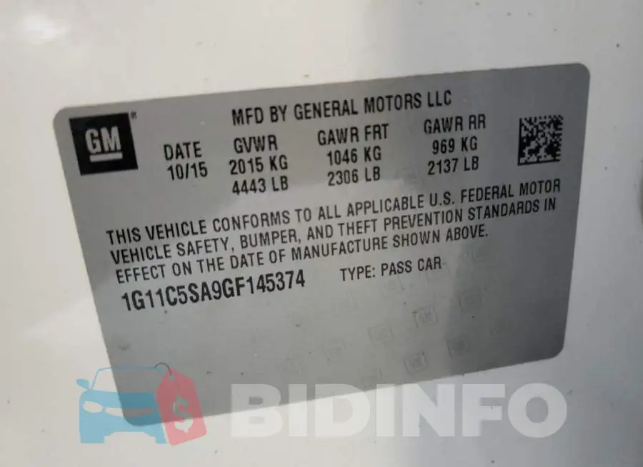 1G11C5SA9GF145374 Photo# 12