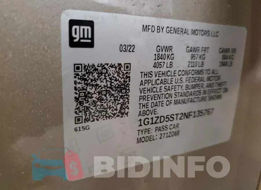 1G1ZD5ST2NF135767 Photo# 12