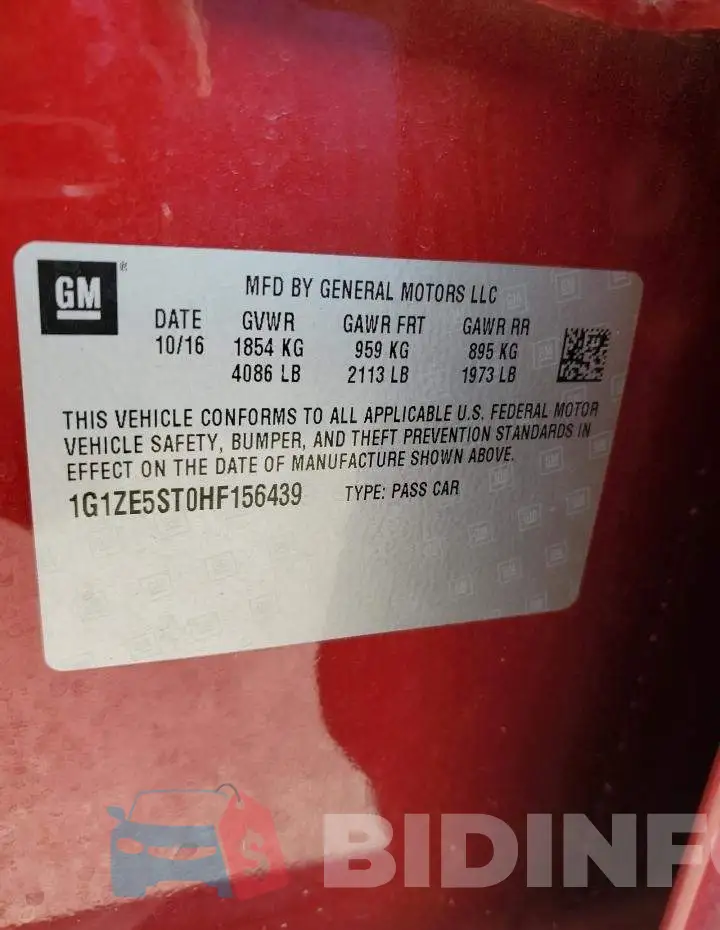 1G1ZE5ST0HF156439 Photo# 13