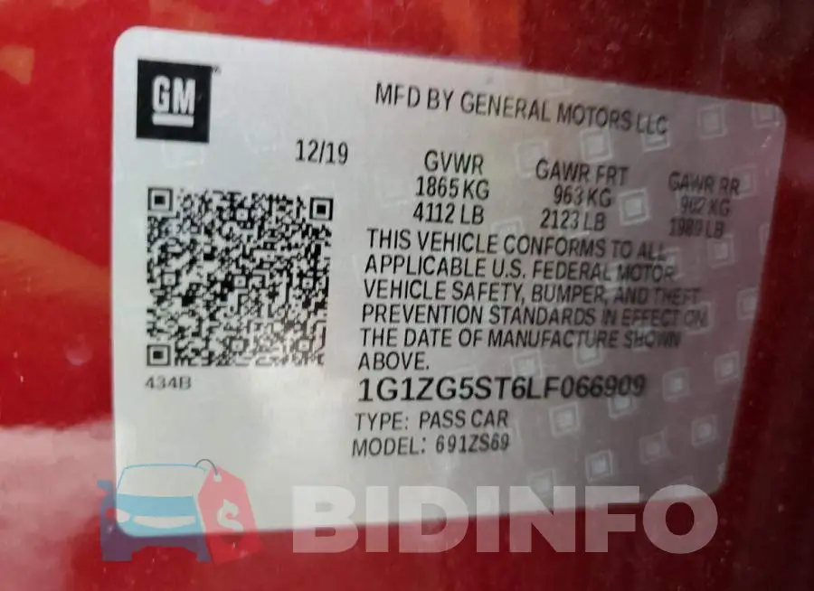 1G1ZG5ST6LF066909 Photo# 12