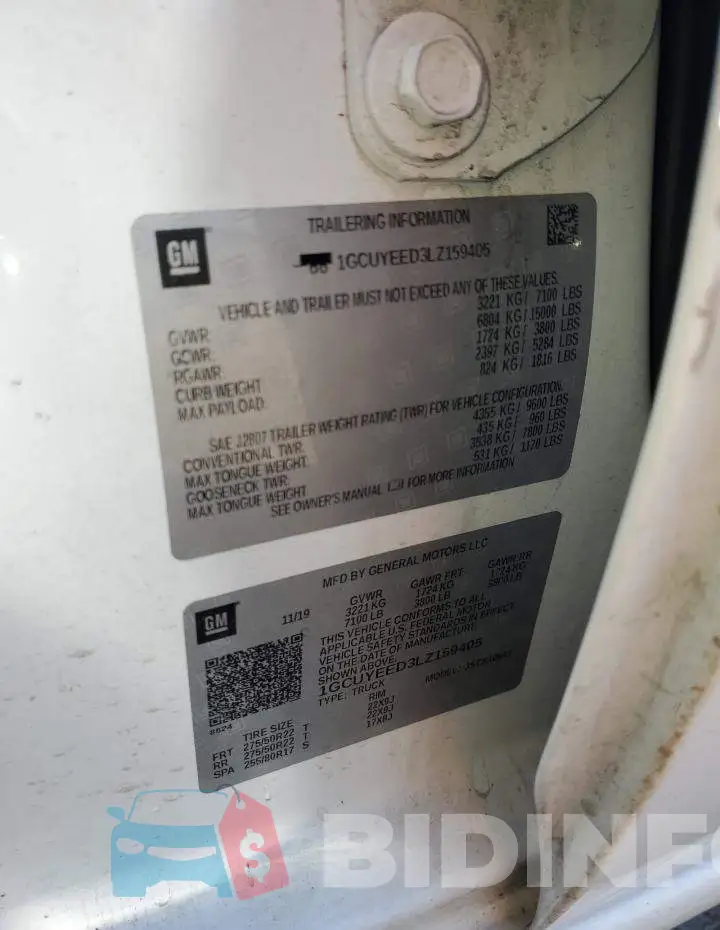 1GCUYEED3LZ159405 Photo# 12
