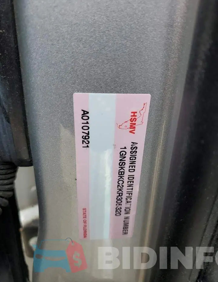 1GNSKBKC2KR305320 Photo# 13