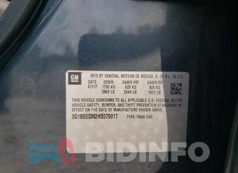 3G1BE6SM2HS579017 Photo# 12