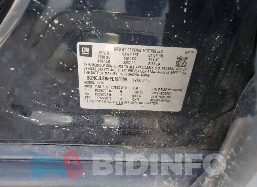 3GNCJLSB6FL190609 Photo# 12
