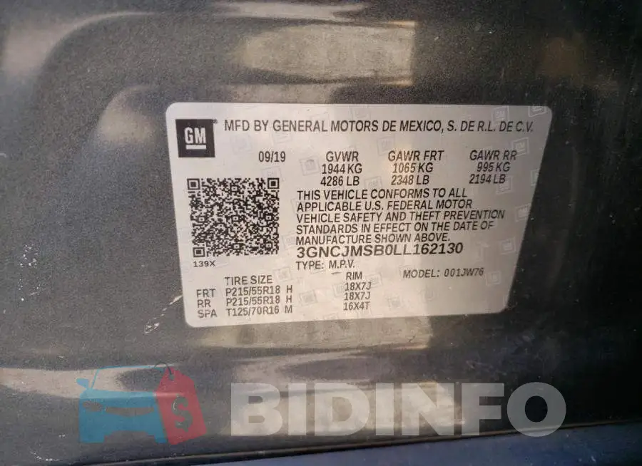 3GNCJMSB0LL162130 Photo# 13