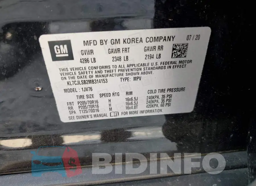 KL7CJLSB2MB314153 Photo# 13