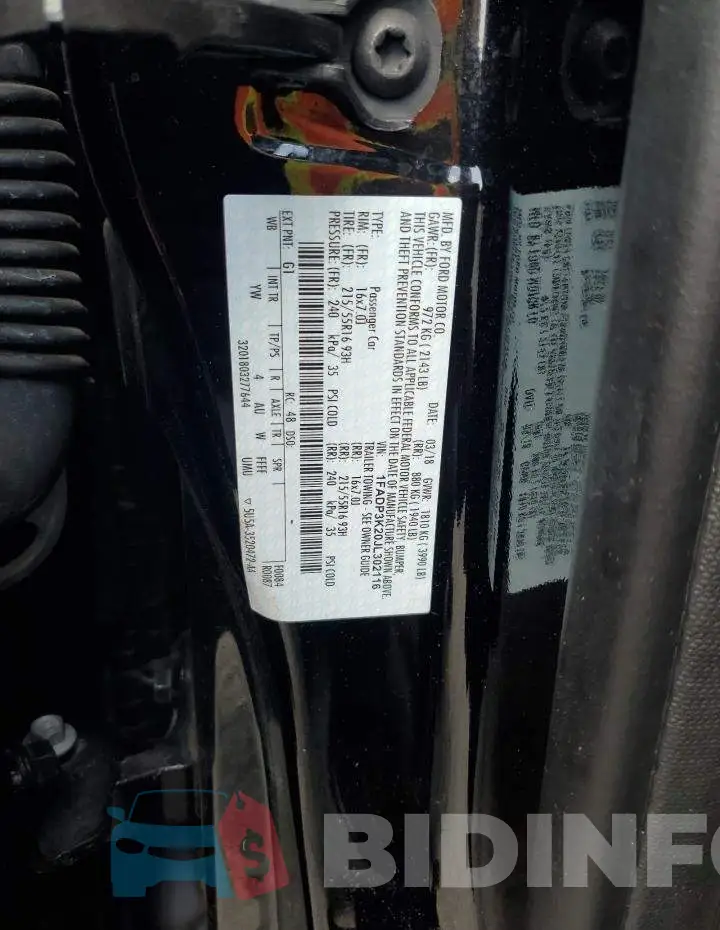 1FADP3K20JL302116 Photo# 12