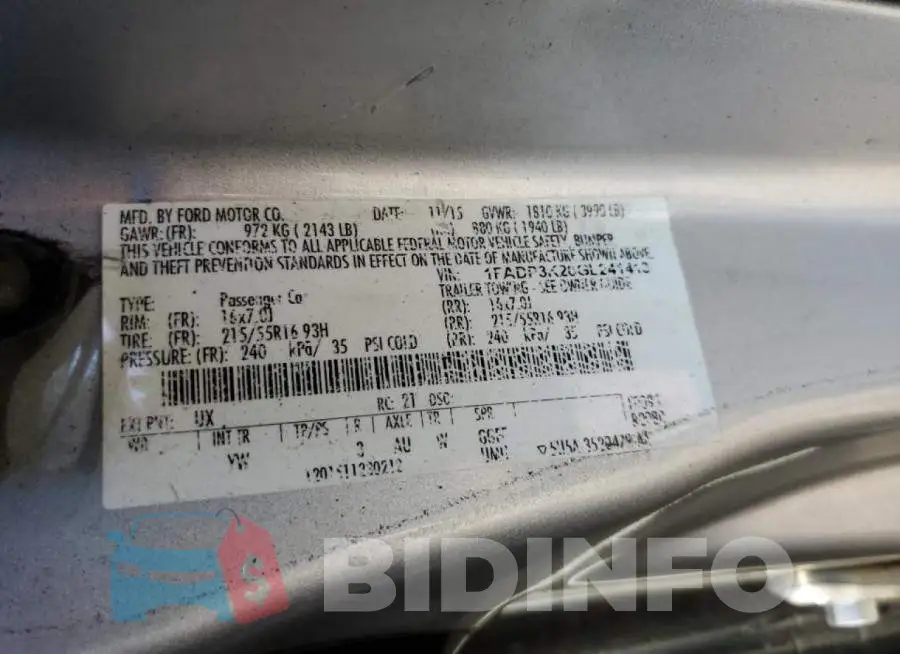1FADP3K26GL241413 Photo# 12