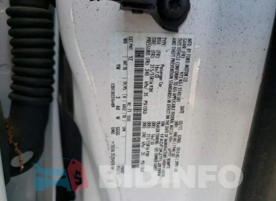1FADP3K27FL281854 Photo# 13