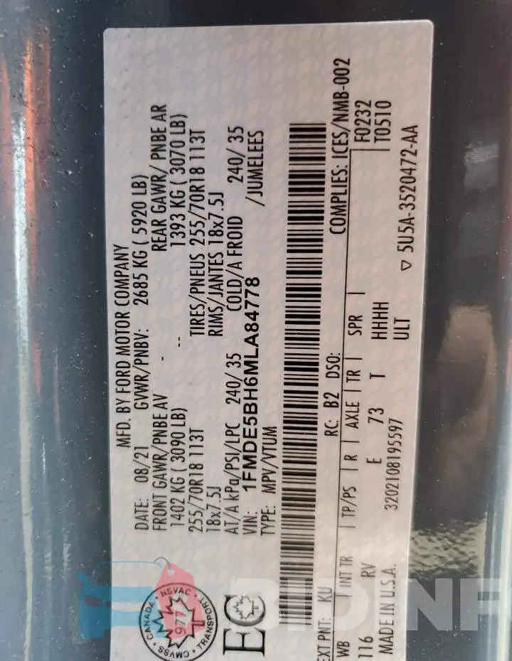 1FMDE5BH6MLA84778 Photo# 12
