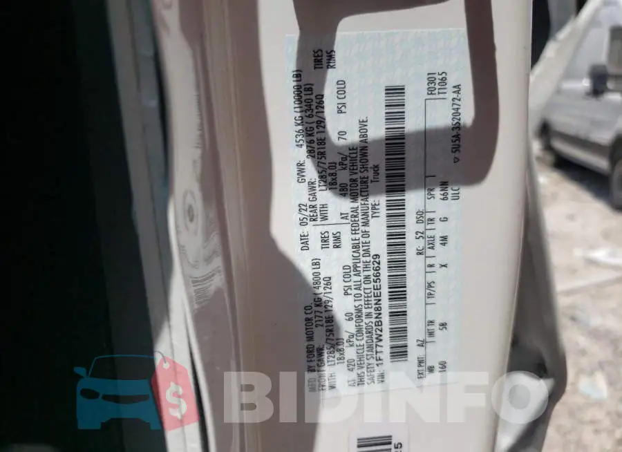 1FT7W2BN8NEE56629 Photo# 12