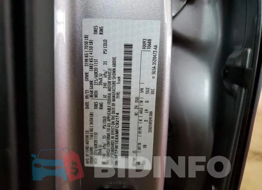 1FTFW1E8XMFC92174 Photo# 12