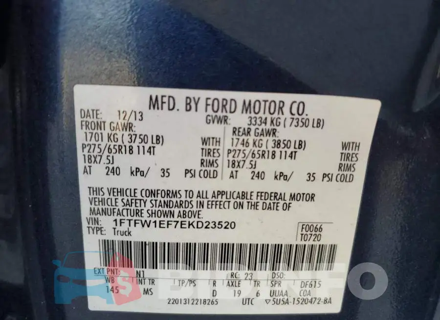 1FTFW1EF7EKD23520 Photo# 12
