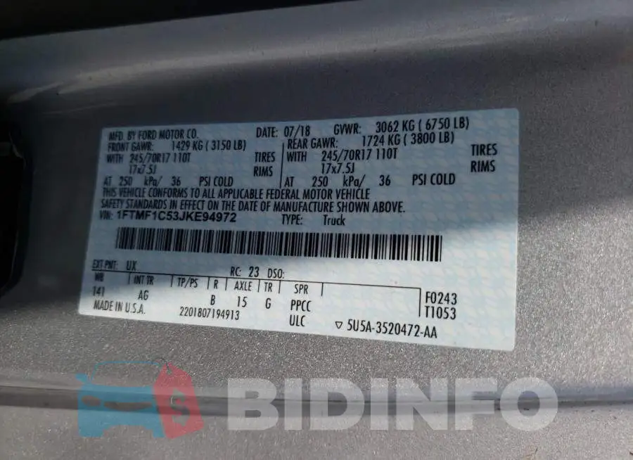 1FTMF1C53JKE94972 Photo# 13