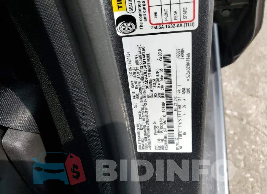 3FADP4BJ8KM146260 Photo# 13