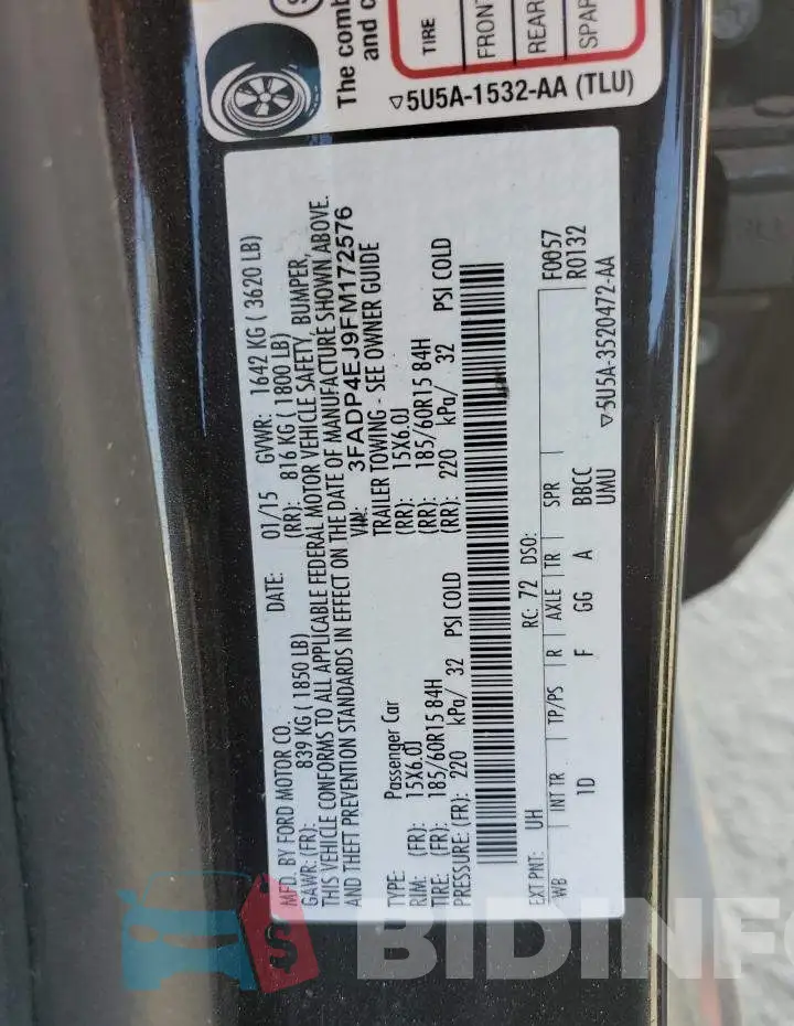3FADP4EJ9FM172576 Photo# 13
