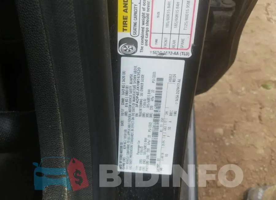 3FADP4EJXHM163520 Photo# 14