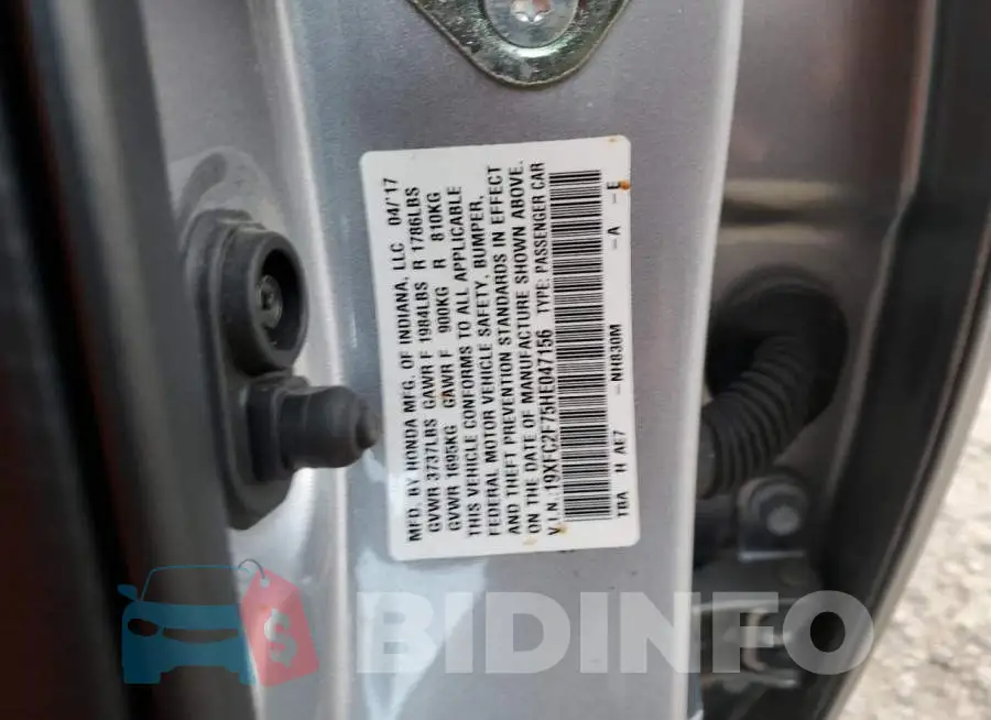 19XFC2F75HE047156 Photo# 12