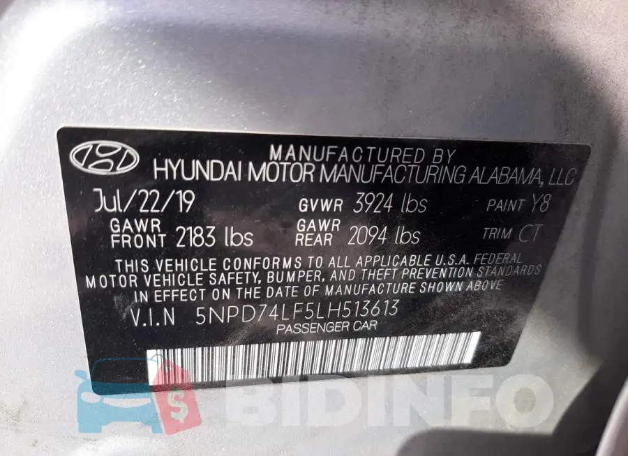 5NPD74LF5LH513613 Photo# 13