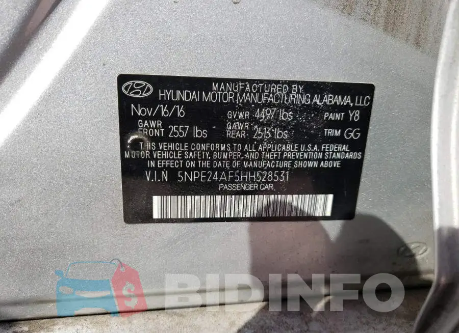 5NPE24AF5HH528531 Photo# 12