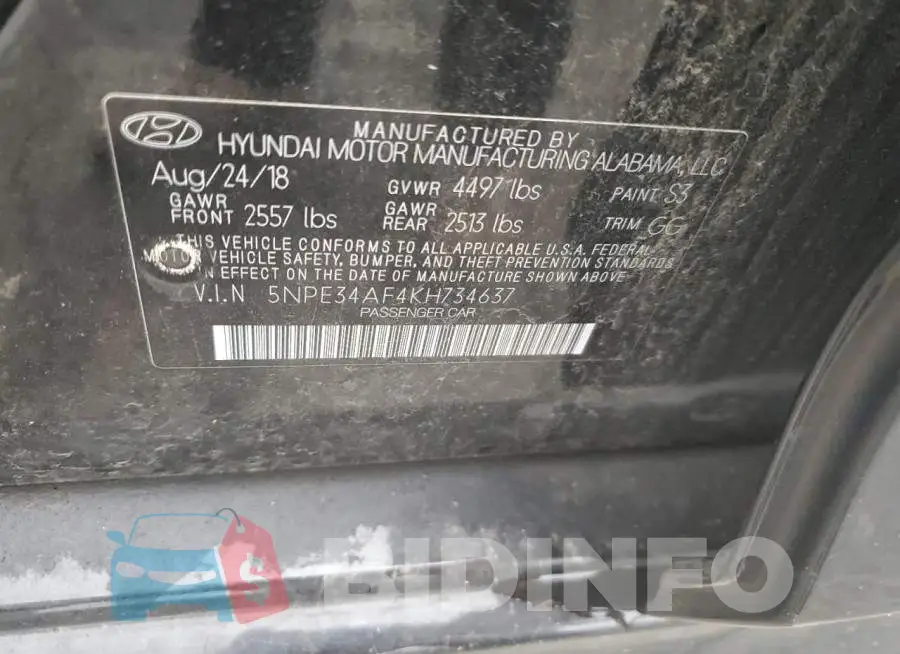5NPE34AF4KH734637 Photo# 12
