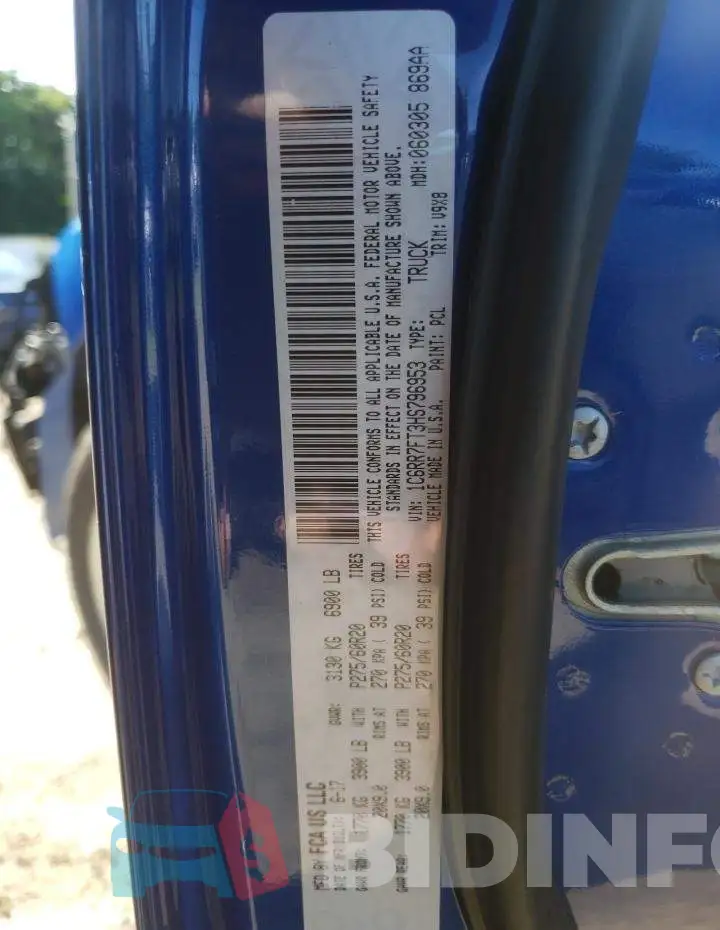1C6RR7FT3HS796953 Photo# 13