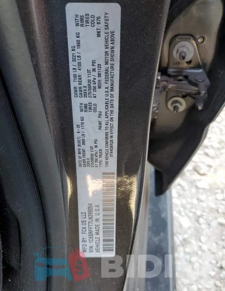 1C6SRFFT7LN399054 Photo# 12