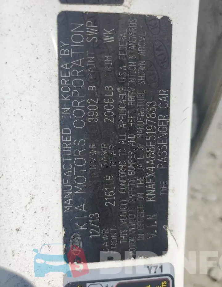 KNAFX4A88E5197833 Photo# 13