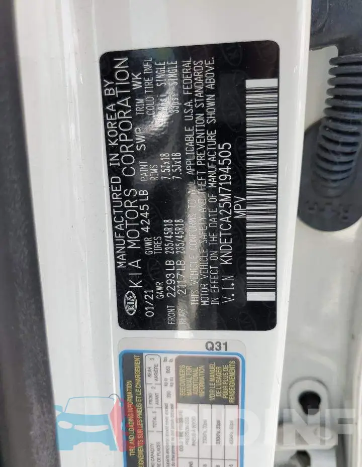 KNDETCA25M7194505 Photo# 12