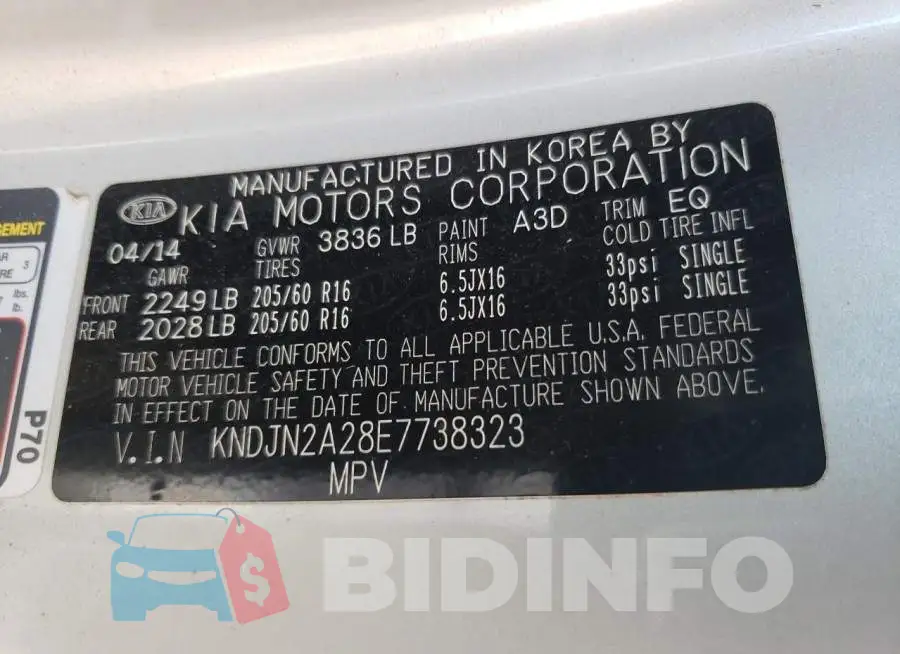 KNDJN2A28E7738323 Photo# 12