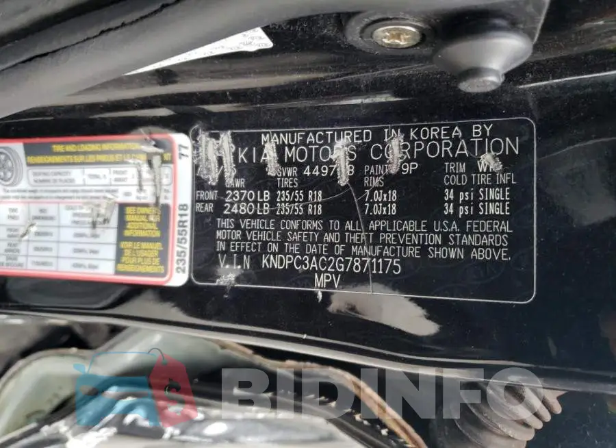 KNDPC3AC2G7871175 Photo# 14