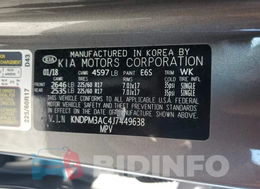 KNDPM3AC4J7449638 Photo# 14