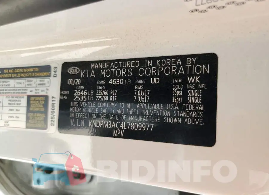 KNDPM3AC4L7809977 Photo# 12