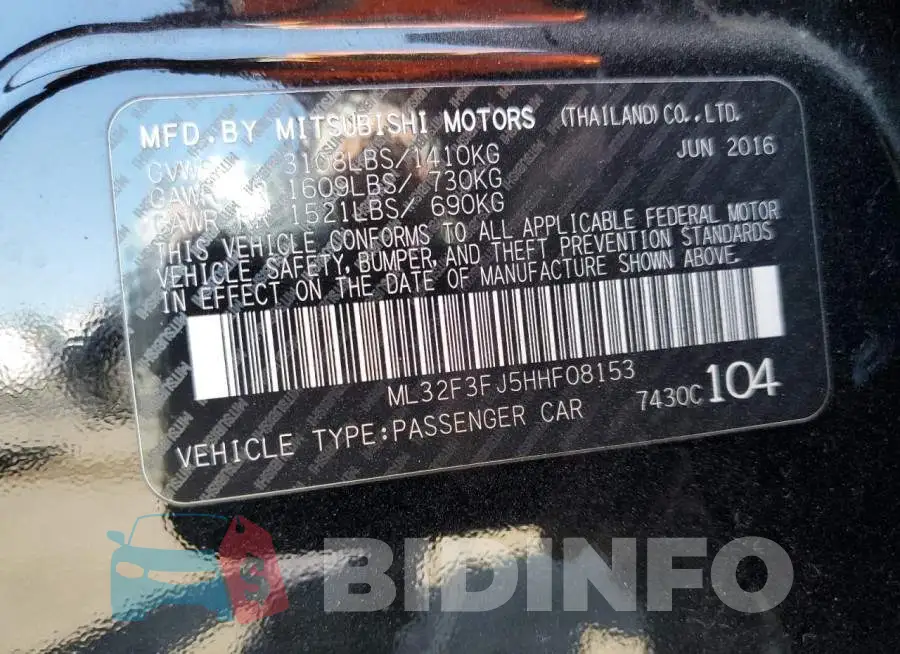 ML32F3FJ5HHF08153 Photo# 13