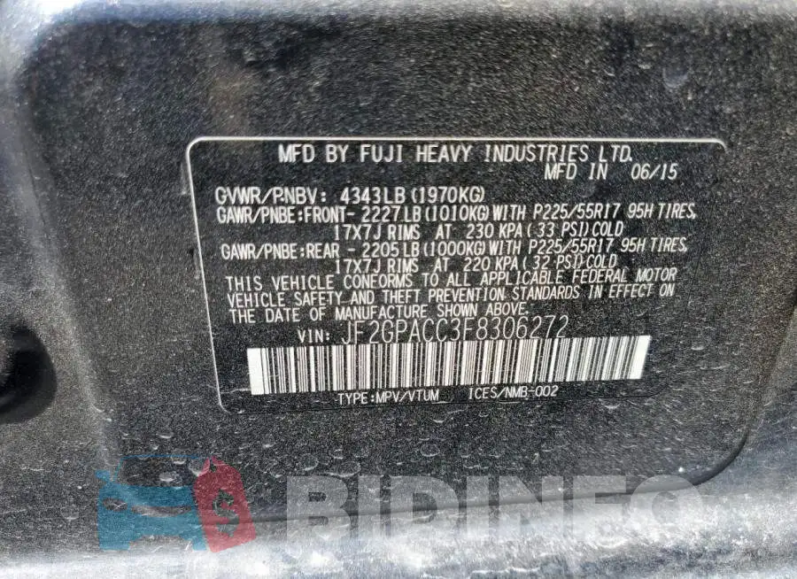 JF2GPACC3F8306272 Photo# 12