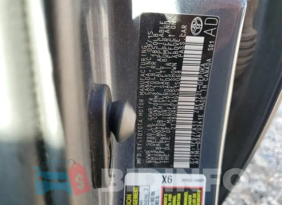 2T1BURHE8GC515068 Photo# 12