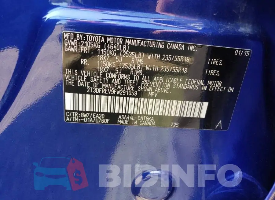 2T3DFREV9FW291059 Photo# 13