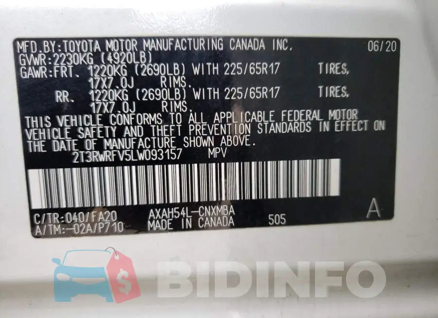 2T3RWRFV5LW093157 Photo# 13