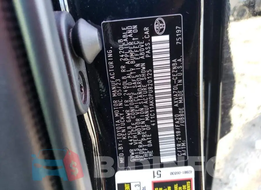 4T1C11AK0PU820125 Photo# 12