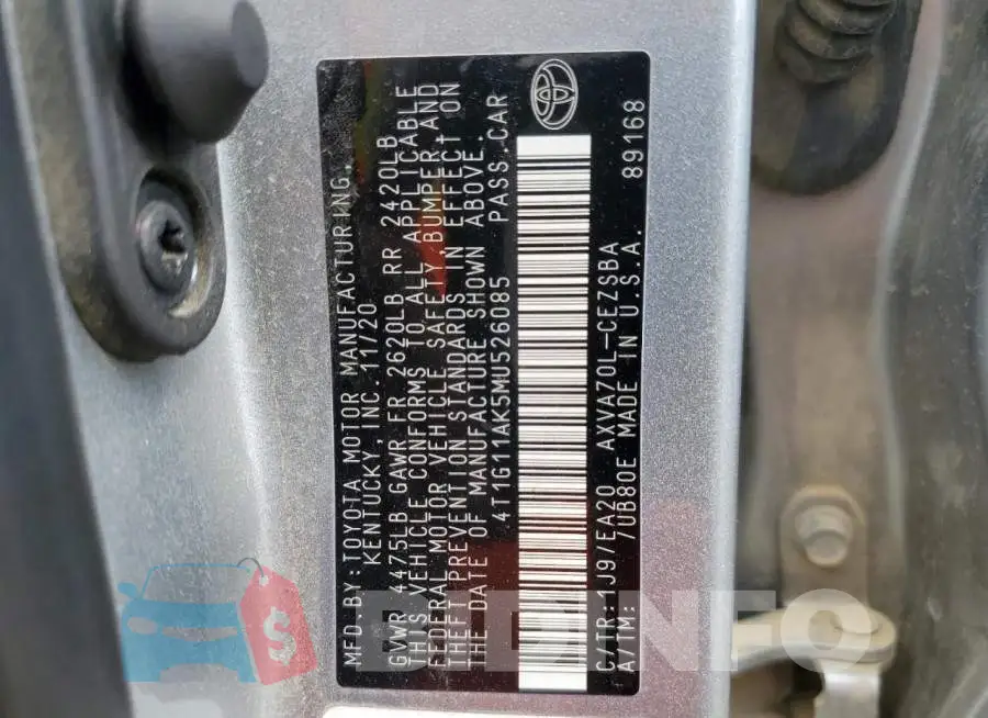 4T1G11AK5MU526085 Photo# 12