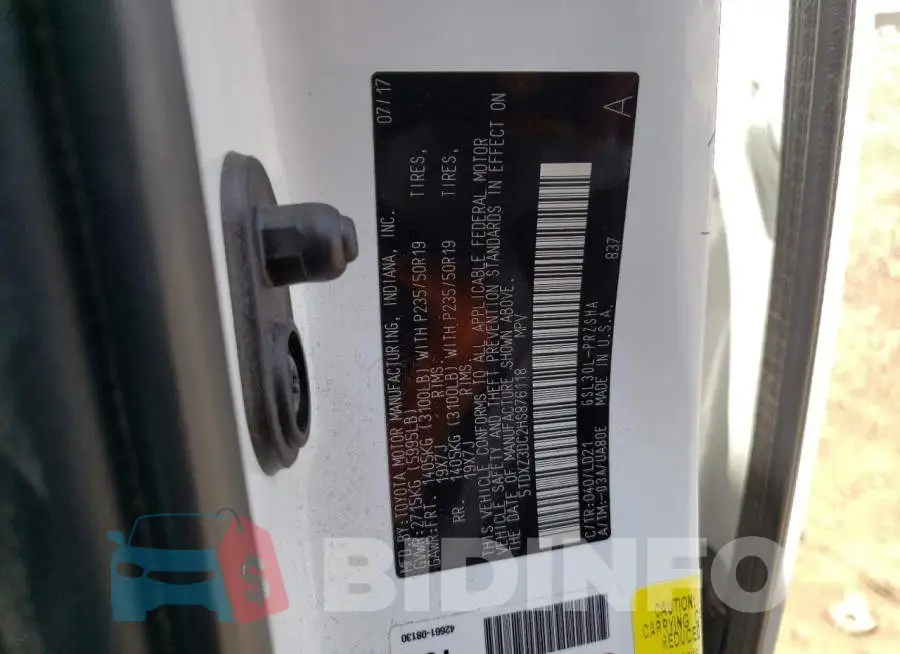5TDXZ3DC2HS876118 Photo# 13