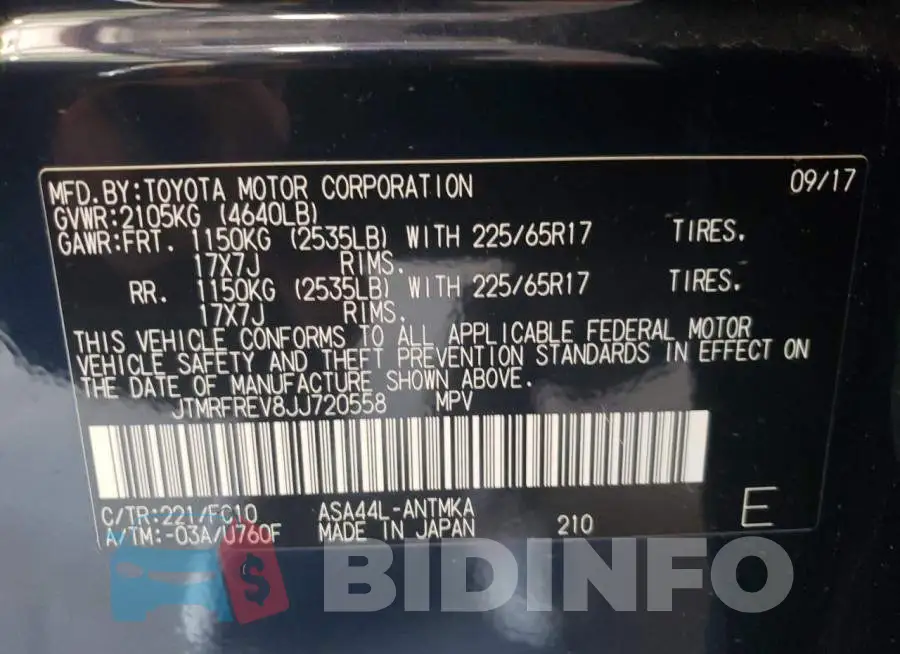 JTMRFREV8JJ720558 Photo# 12