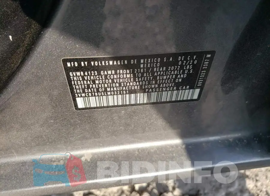 3VWCB7BU5LM032151 Photo# 12