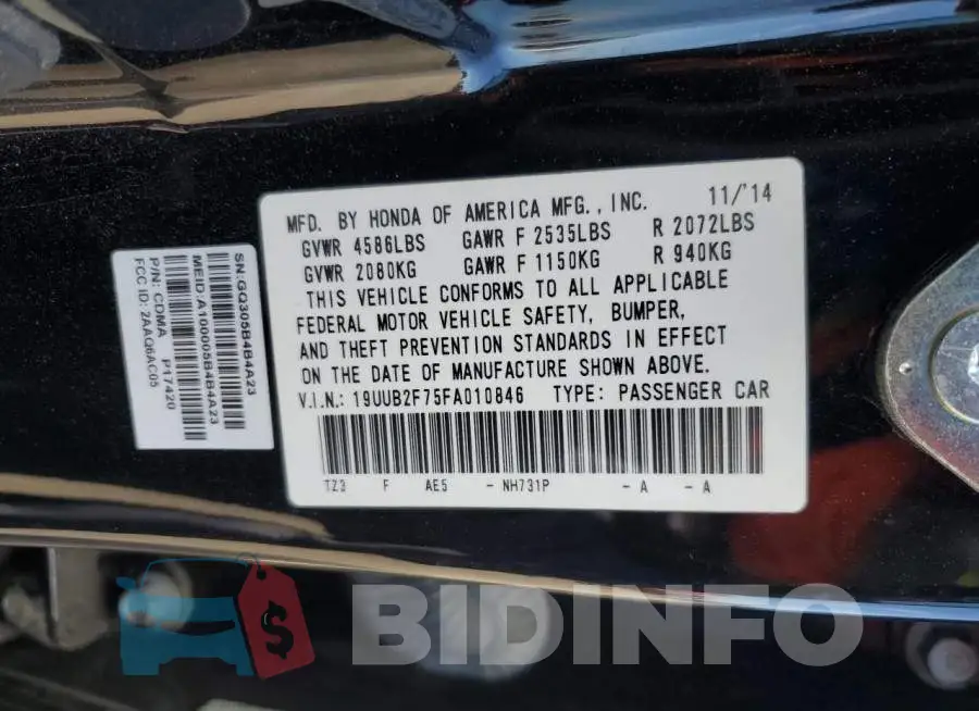 19UUB2F75FA010846 Photo# 12