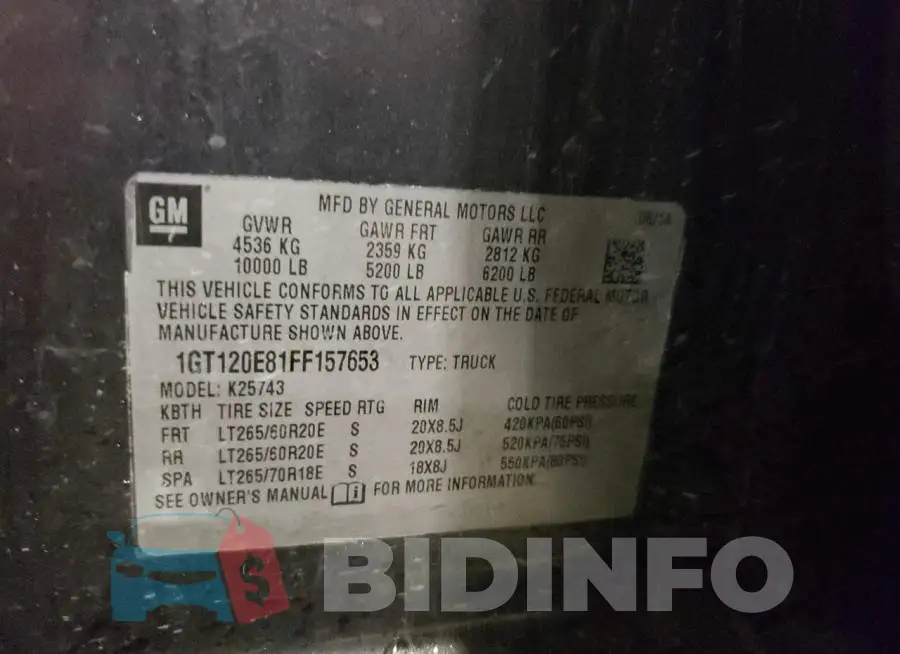 1GT120E81FF157653 Photo# 12